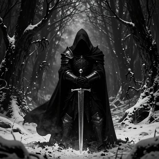 Menacing Wight in Dark Fantasy Forest