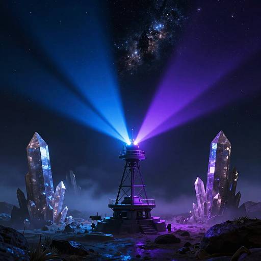 Alien Ocean Planet Navigation Beacon