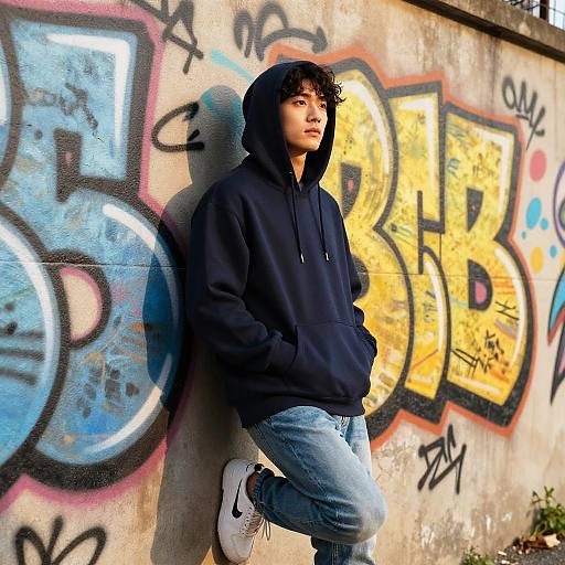 Urban Hoodie Portrait at Golden Hour