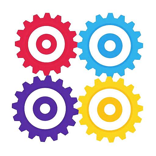 Interconnected Gears Symbolizing Collaboration