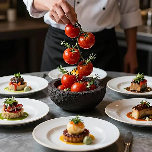 Chef Summoning Vibrant Culinary Creations