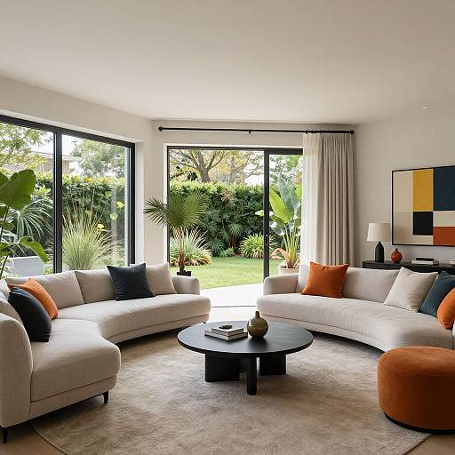 Modern Minimalist Spacious Living Room