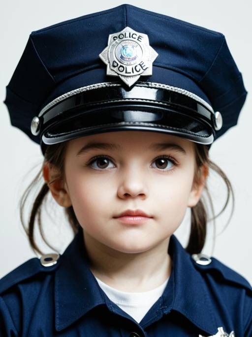 Child in Police Officer Costume