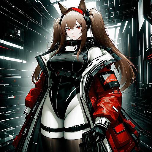 Illustration of Angelina (distinguished visitor) (arknights), arknights in the style of K-suwabe