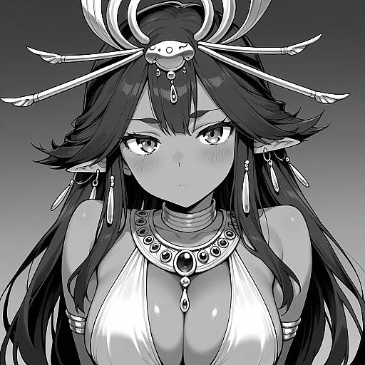 Solo Girl with Jewelry and Breasts