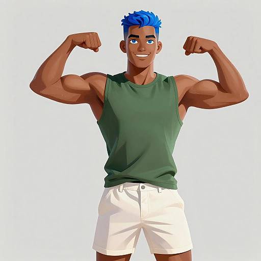 Stylish Athletic Man Illustration