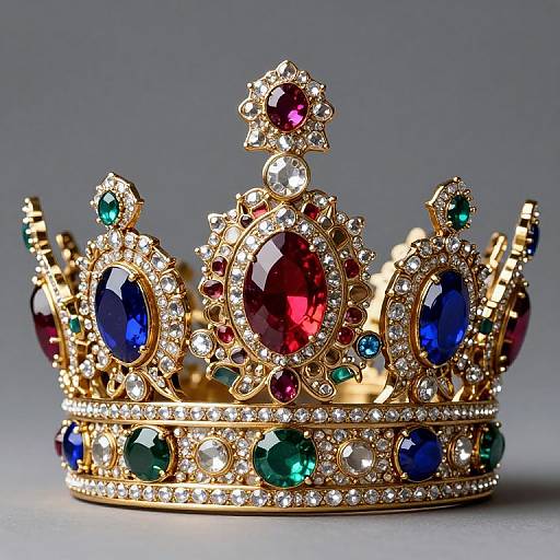 Ultra-Realistic Jewel-Encrusted Crown