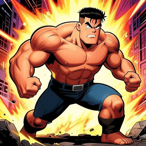 Gigachad Muscles Comic Book Smash