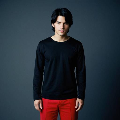 Young Man in Black Long Sleeve Shirt and Red Pants