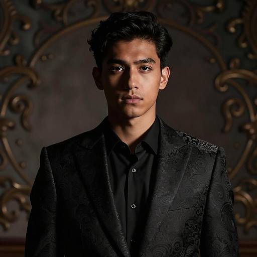 Dramatic Low-Key Portrait of Young Man