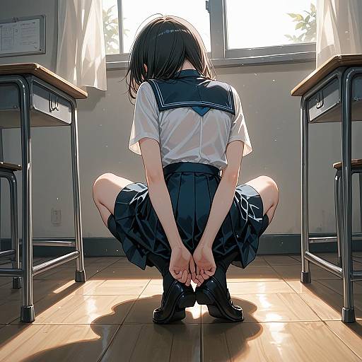 Invisible Girl in School Classroom