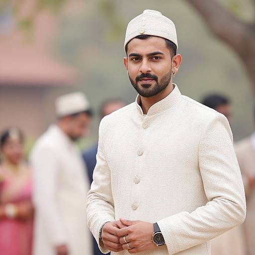 Realistic Kohli Wedding Sherwani Portrait