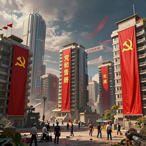 Futuristic Communist Cityscape