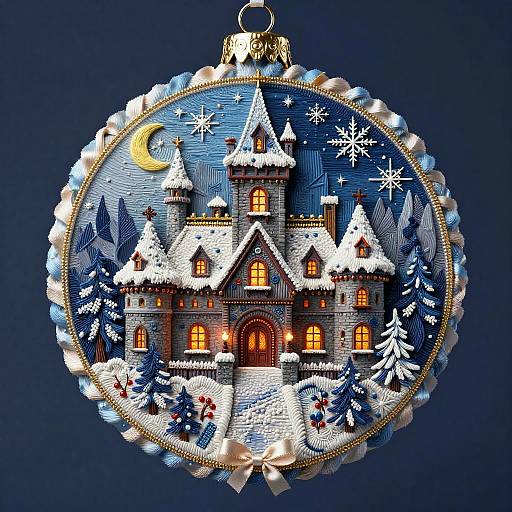 3D Vivid Winter Steampunk Diorama