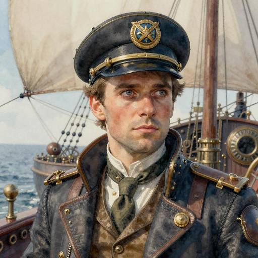 Ultra-Detailed Steampunk Airship Captain Portrait