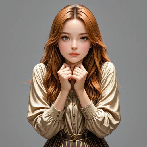 Whimsical Artist Boy in Thoughtful Pose