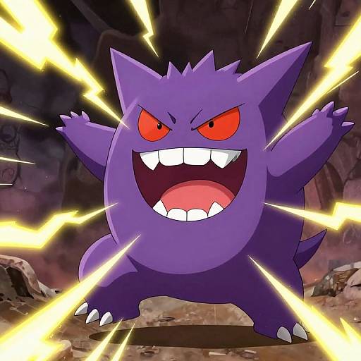 Epic Purple Gengar With Lightning