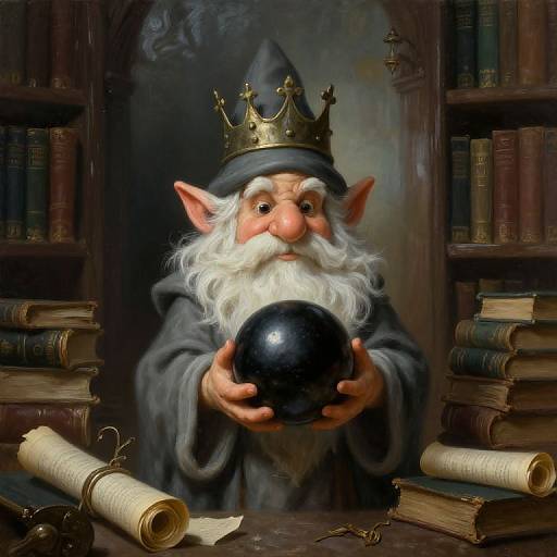 Fuzzy Gnome Wizard in Library