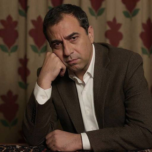 Intense Portrait of a Middle-Aged Man