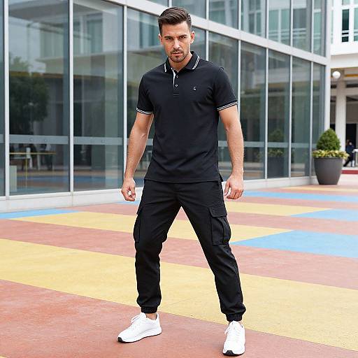 Confident Man in Urban Athletic Wear