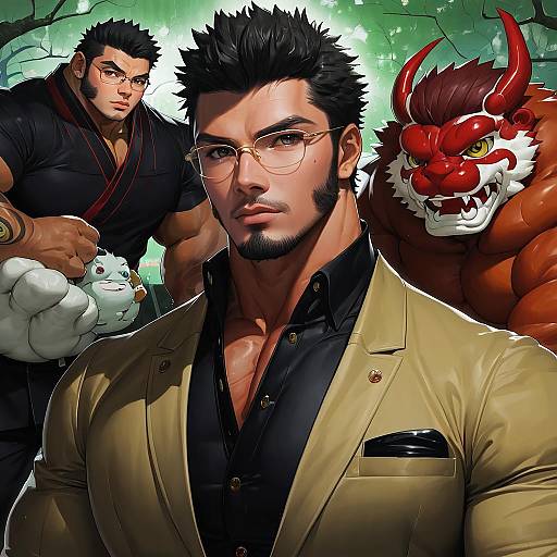 Illustration of Motoori shiro, tokyo afterschool summoners in the style of Modare