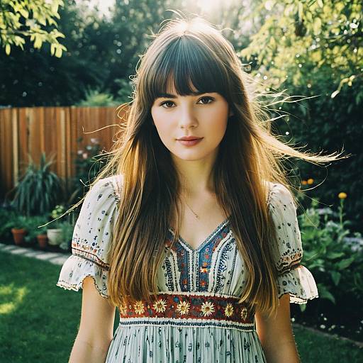 Wispy Bangs Bohemian Garden Editorial
