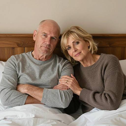 Intimate Moment Between Middle-Aged Couple