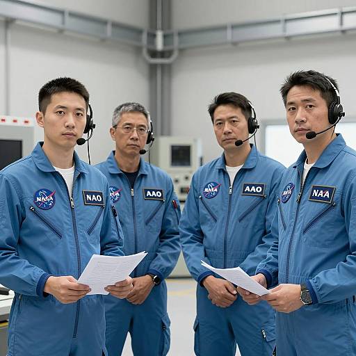 NASA Team in Modern Industrial Setting