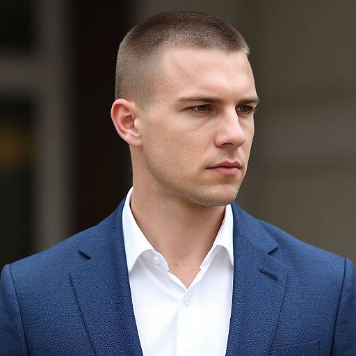 Fit European Man in Smart Casual