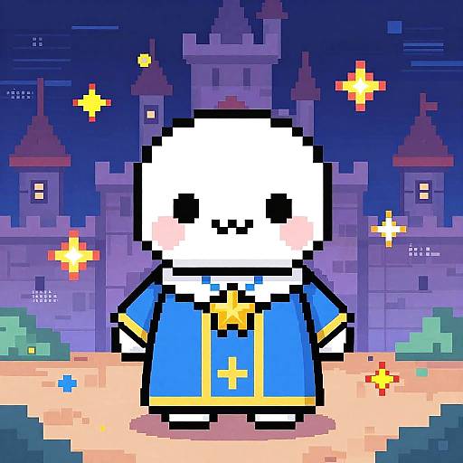 Pixel Art Tiny Wizard Celebration