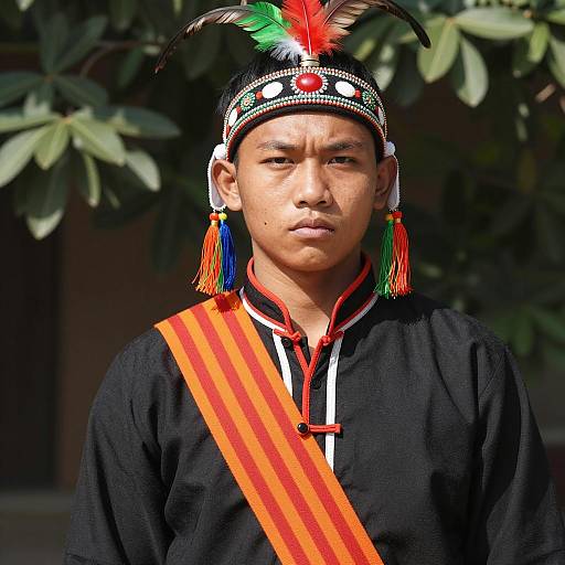 Young Man in Traditional Kunday Kunday Costume
