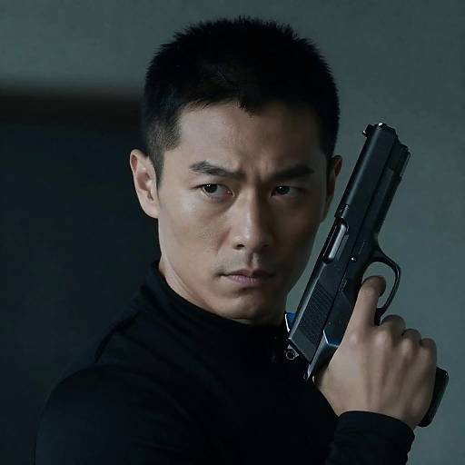 Mysterious Man with a Hidden Weapon