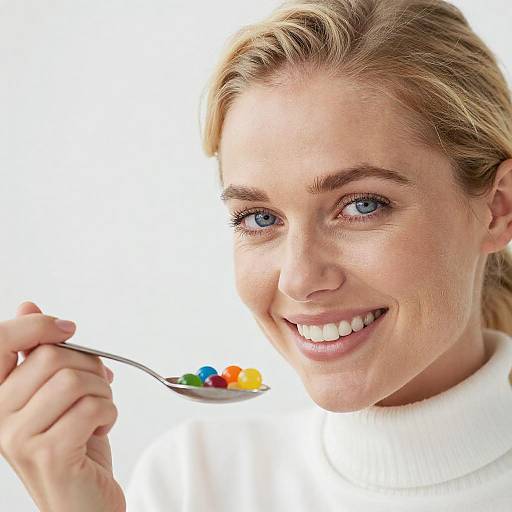 Bright Close-Up of Smiling Woman