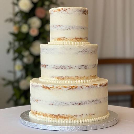 Elegant Two-Tier Naked Wedding Cake