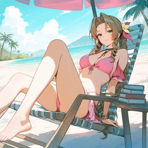 Aerith Gainsborough at the Beach Oasis