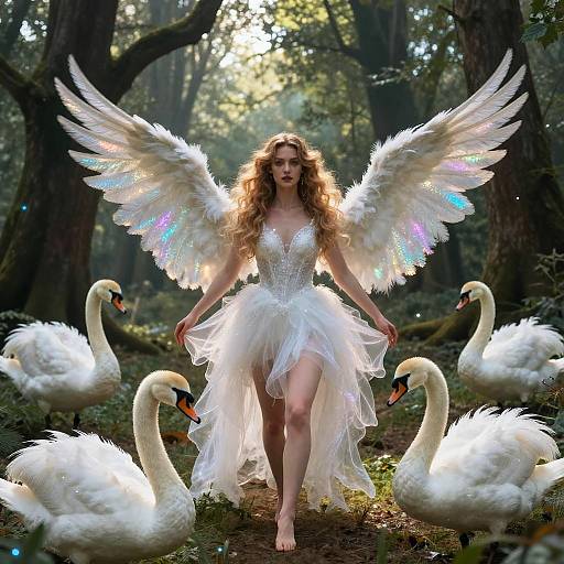 Leda Amid Ethereal Swans