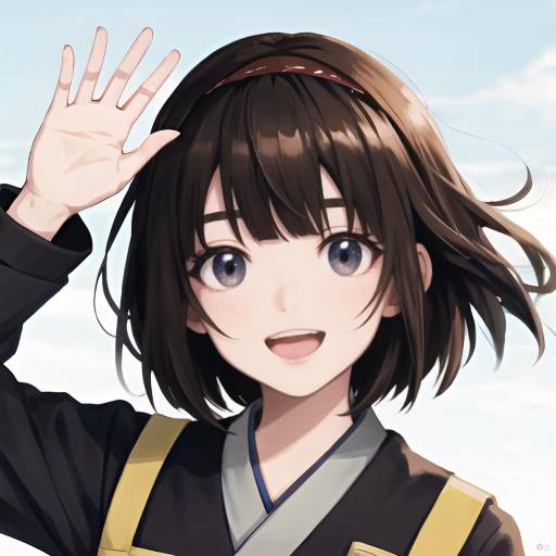 Anime Style Ninja Girl Close-Up