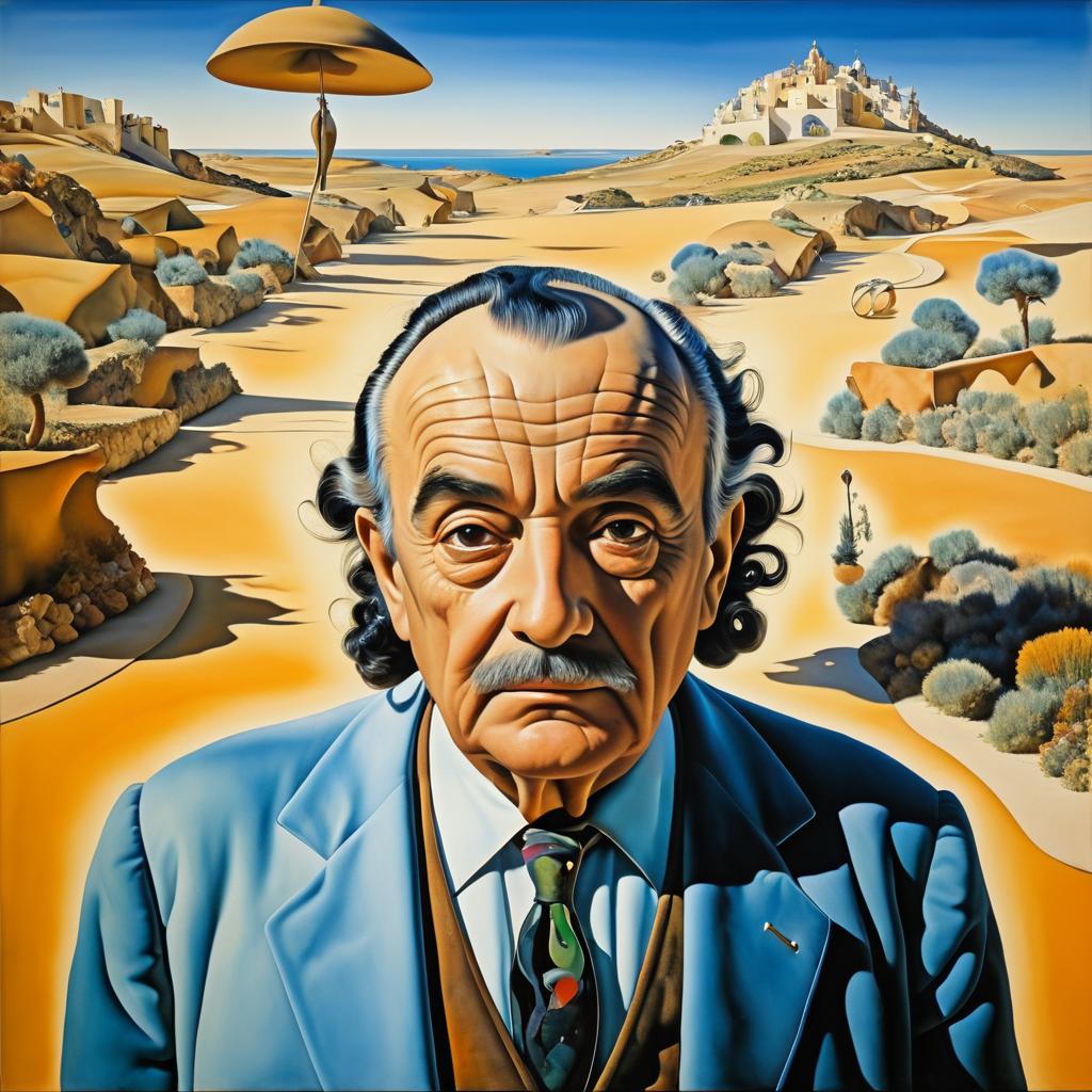 Surreal Vintage Portrait of an Elderly Man