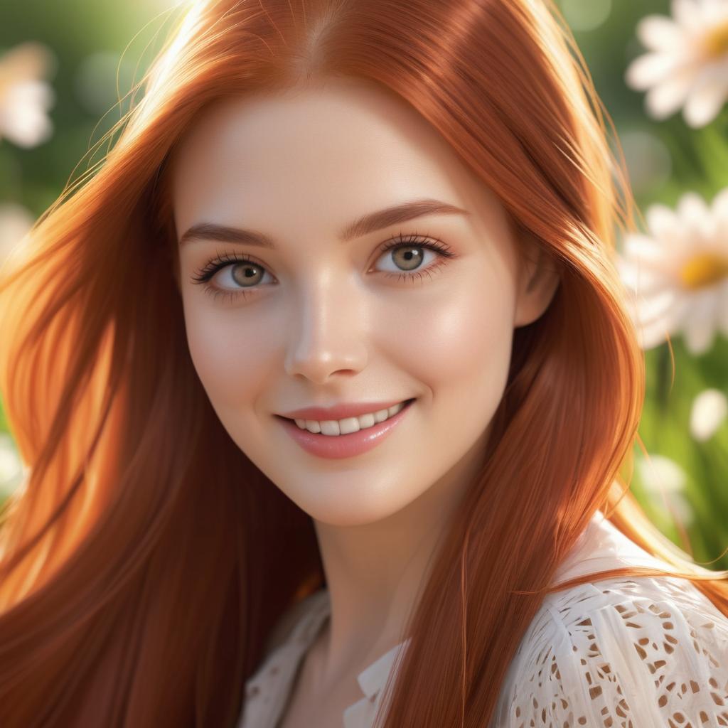 Hyper-Realistic Spring Portrait of a Girl