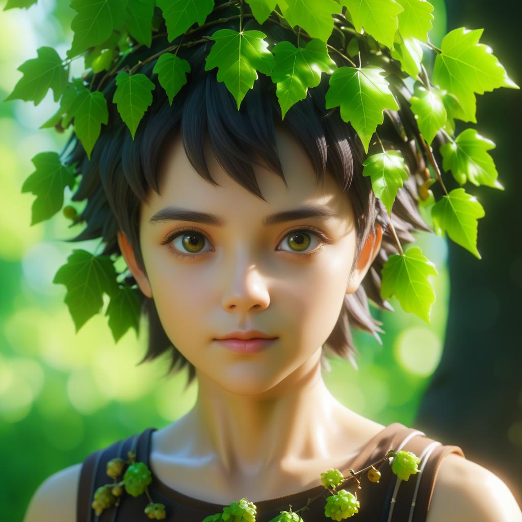 Serious Elm Tree Sprite Portrait in 8K