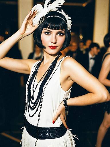 Photorealistic Flapper Dance Costume Portrait