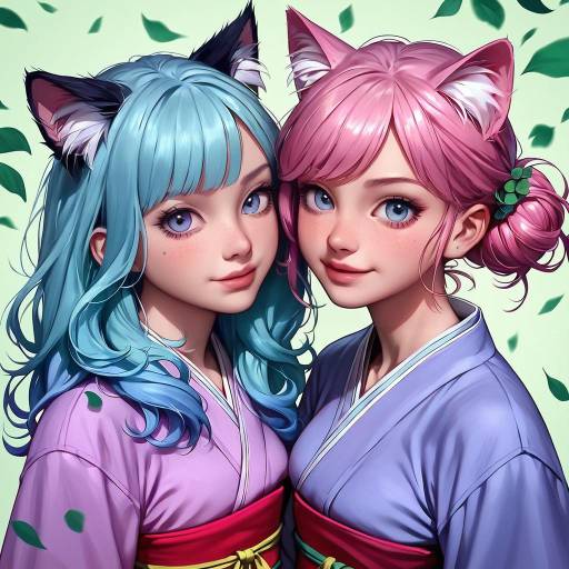 Sisterly Bond in a Magical Forest Sisterly Bond in a Magical Forest