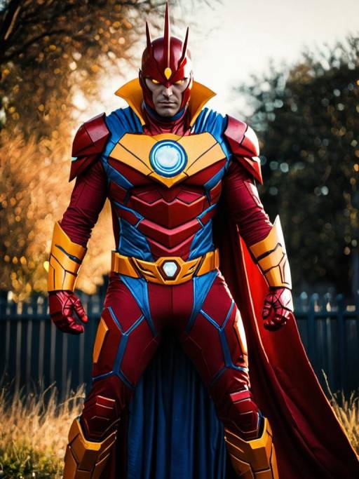 Realistic Red Tornado Cosplay Photo