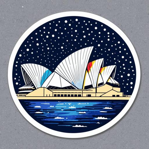 Abstract Sydney Opera House Sticker
