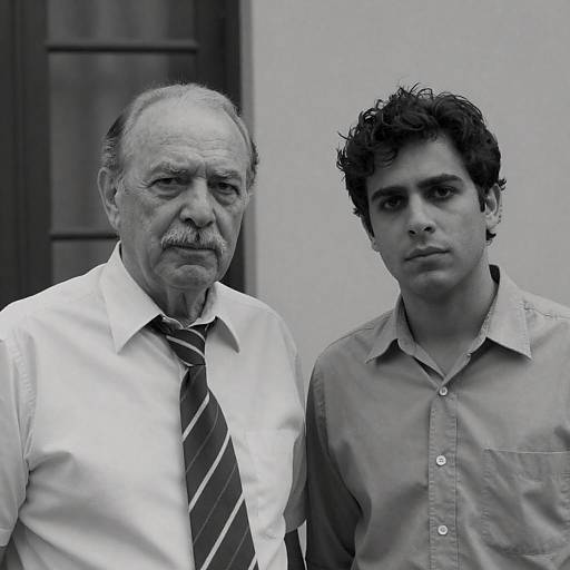 Black-and-White Portrait of Two Men
