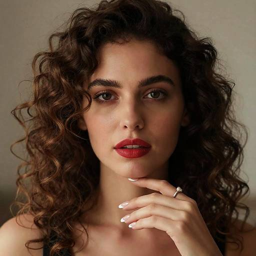 Intense Portrait of a Brown-Eyed Woman