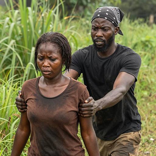 Intense Encounter in Green Foliage