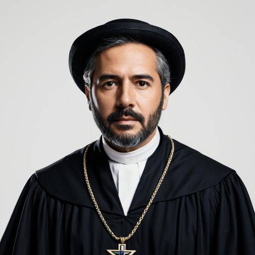 Man in Traditional Priest Cassock and Hat
