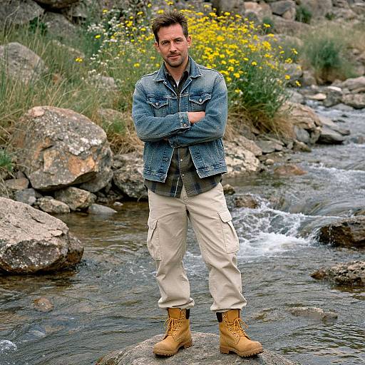 Rugged Man by Rocky Riverbank