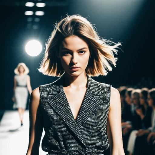 Blonde Model on Fashion Runway Blonde Model on Fashion Runway